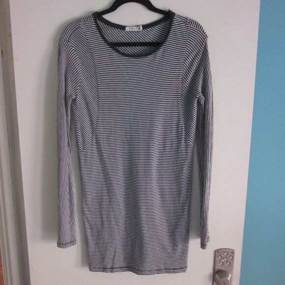 Rag & Bone Size XS Navy & White Striped Knit Pullover Long Sleeve Dress - Picture 5 of 13